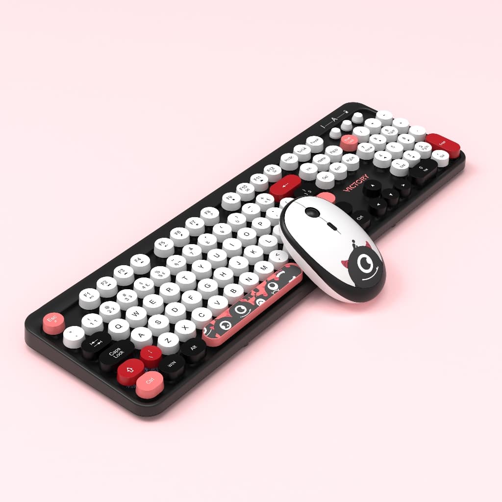 TECLADO E MOUSE SEM FIO RF 2,4GHZ RECEPTOR NANO USB VICTORY VT-212/216