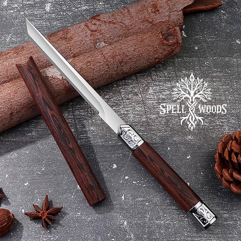 Mini Faca Medieval de Bolso/Bolsa - Lâmina afiada de Inox