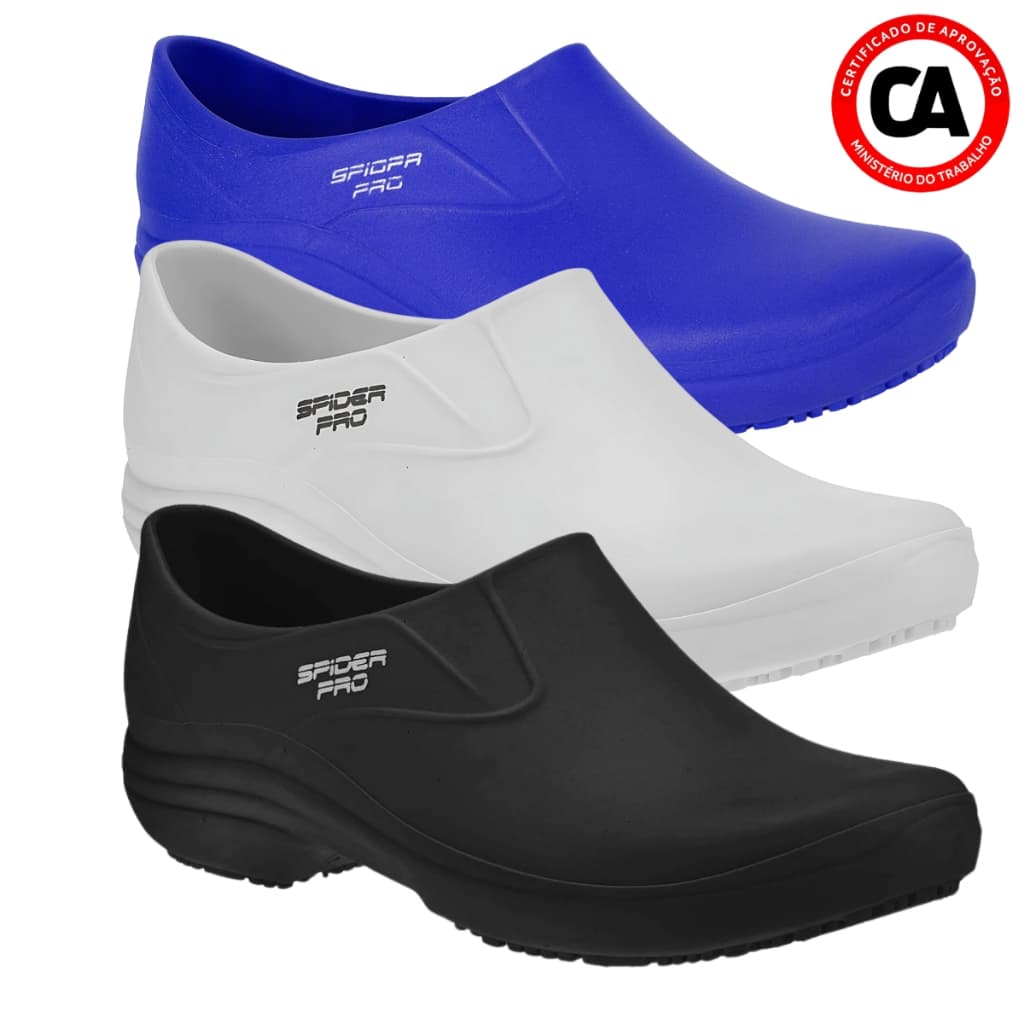 Sapato Tênis Antiderrapante Babuche Cozinha Limpeza Enfermagem Trabalho Spider Pro