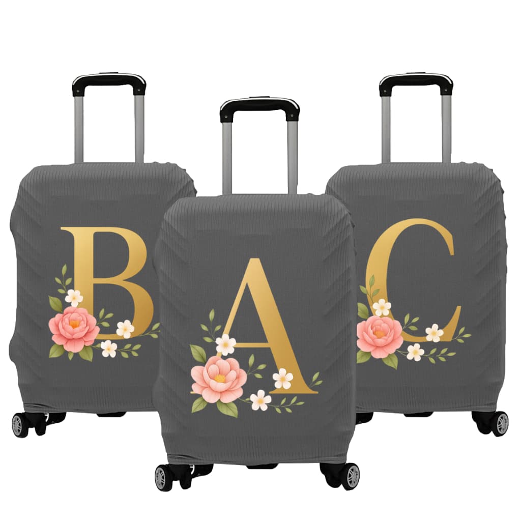 Capa Protetora Para Mala De Viagem Cinza 10kg a 23kg Tecido Luxo Premium Promoção