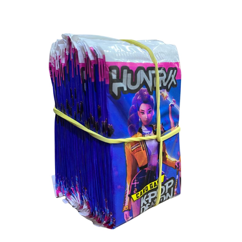 Kit 200 Cards Kpop Huntrix Guerreiras Demon Hunters 50 Pacotinhos Fechados Bater Trocar Figurinha