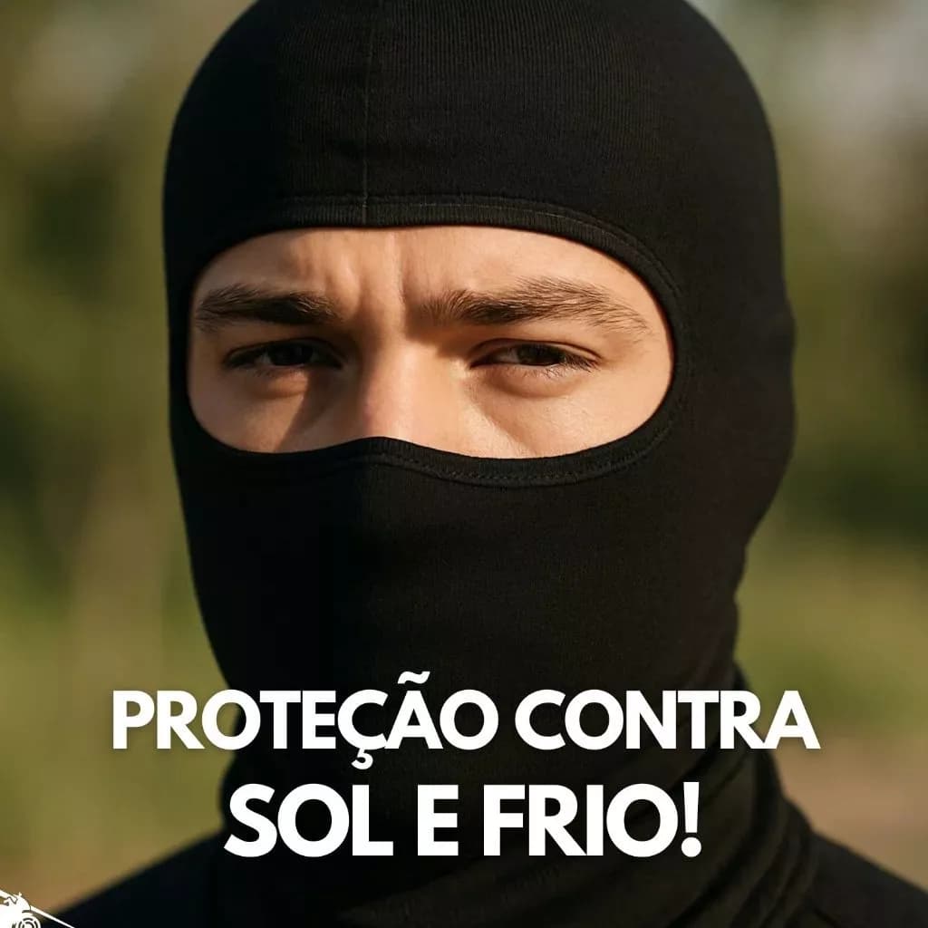 Balaclava Touca Ninja PRETA Motociclista PAINTBALL TATICO Unissex Moto Bike