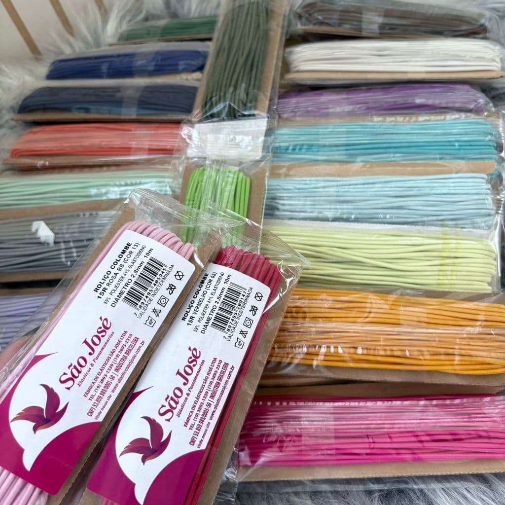 Elástico Roliço Colombe São José – 2.8mm x 10 Metros | Várias Cores |  Artesanato