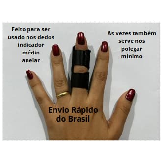 Tala Para Dedo Mão Ajustável Alívio da Dor Fraturas Gatilho Martelo Torto Imobilizadora Ortopédica