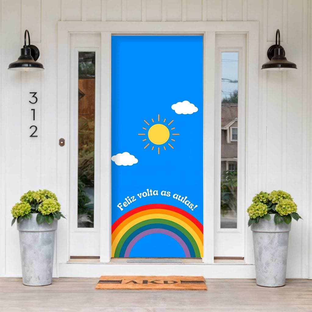 Capa Porta Painel Mesa Decoração Escolar Volta as Aulas