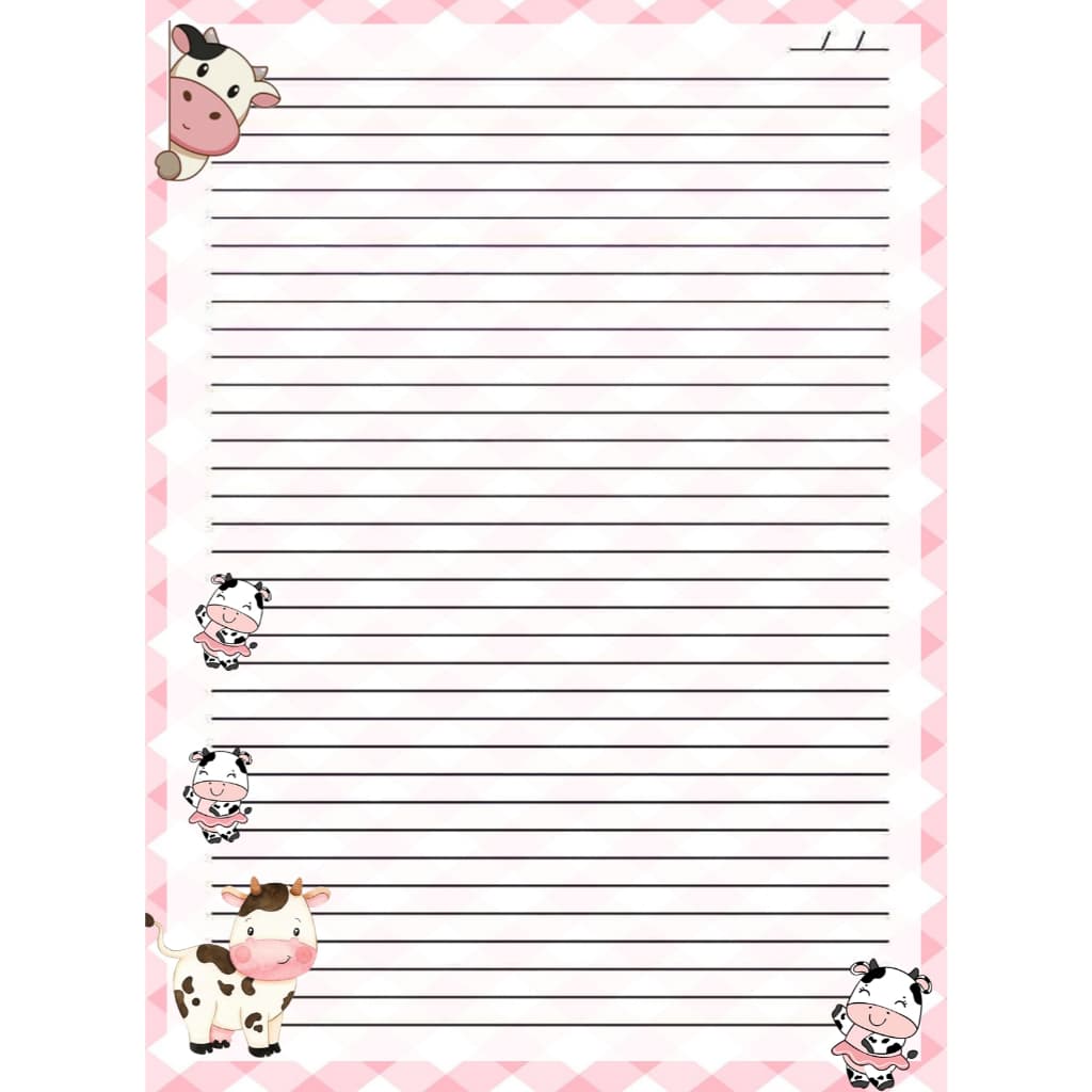 bloco de folhas de fichário, papel de carta tamanho A4 ou A5  diversos temas, 70 folhas