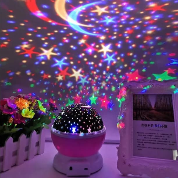 Luminária Projetor magico Estrela 360º Galáxia Abajur Star para quarto
