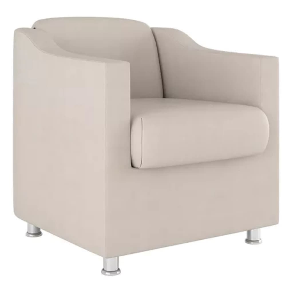 Poltrona tecido suede para Recepção Hall de entrada, sala de espera, escritório.