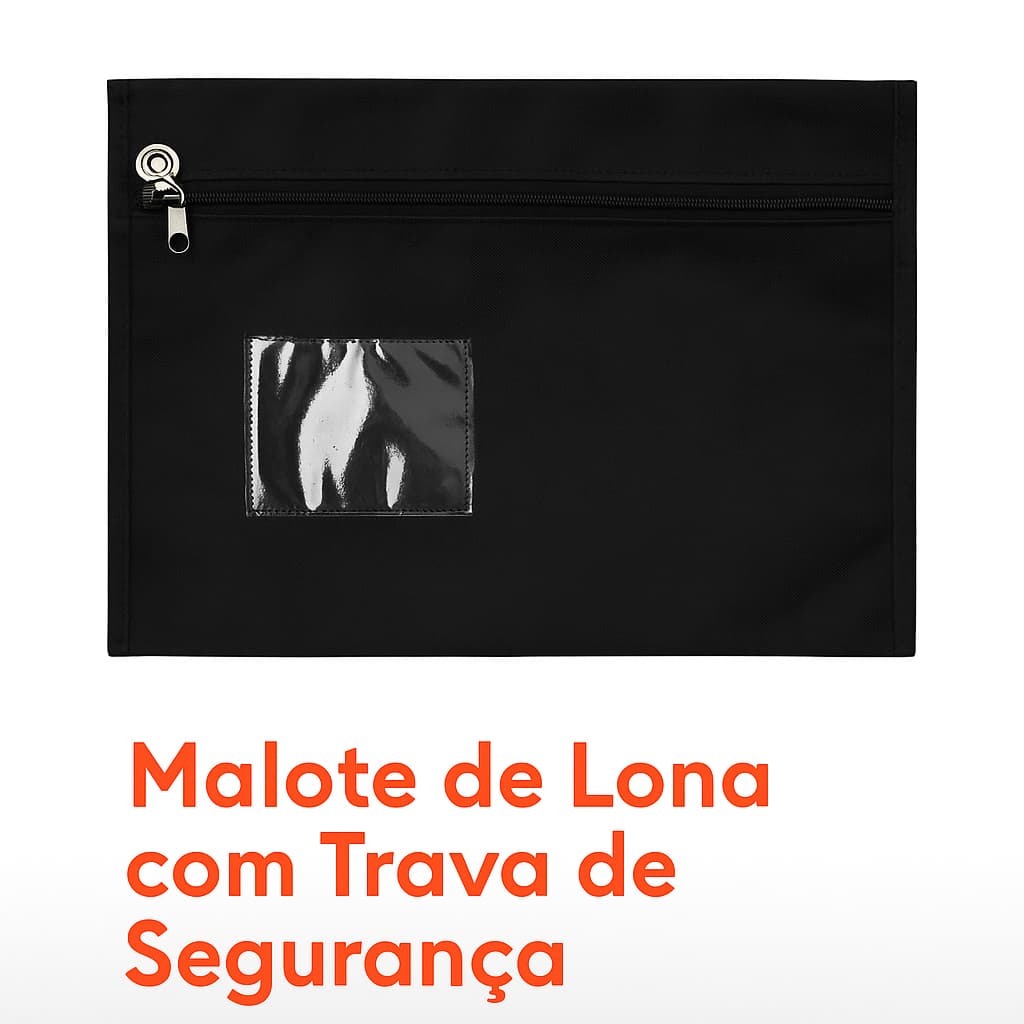 Malote de lona com trava de segurança Pasta Documentos Escritório | Vários tamanhos ENVIO IMEDIATO
