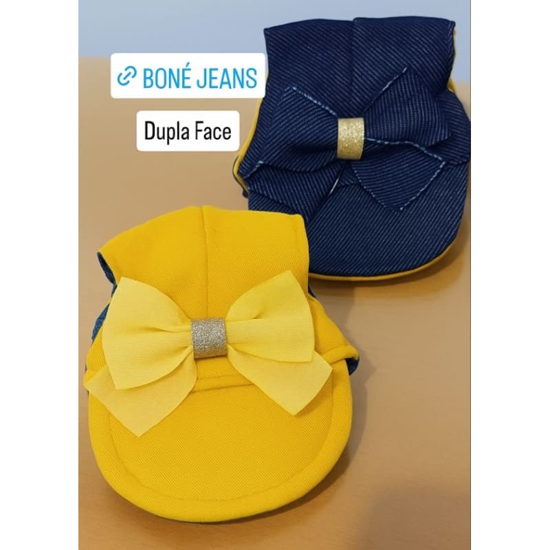 Boné jeans pet  dupla face Boné Pet 2 em 1