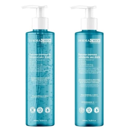 Espuma Cremosa de Limpeza Facial 240ml Hidratação e Maciez da Pele Com Aloe Vera Dermachem