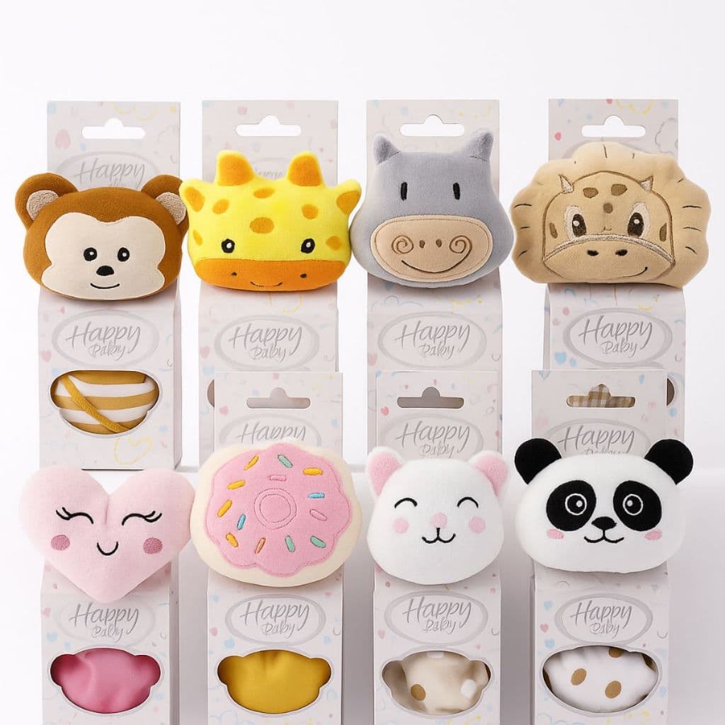 Naninha com Bichinho Bordado + Prendedor de Chupeta Diversos Modelos Para Bebê Fralda De Boca