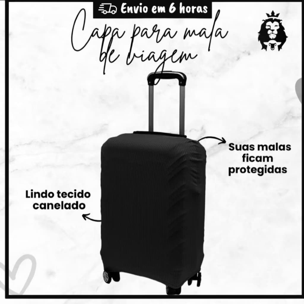 Capa Protetora Para Mala De Viagem 10kg a 23kg Tecido Premium Reforçado Elastico