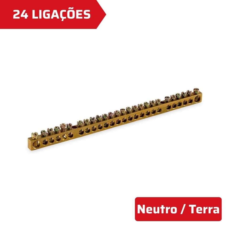 Barramento Neutro Terra 24 Ligações Forceline