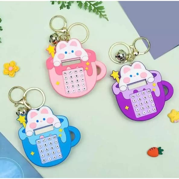 Mini Calculadora Fofo de Gatinho Colorido com Labirinto