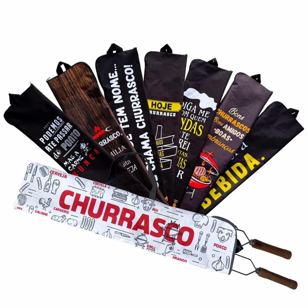 Porta Espeto Para Churrasco Com Alça Super Resistente