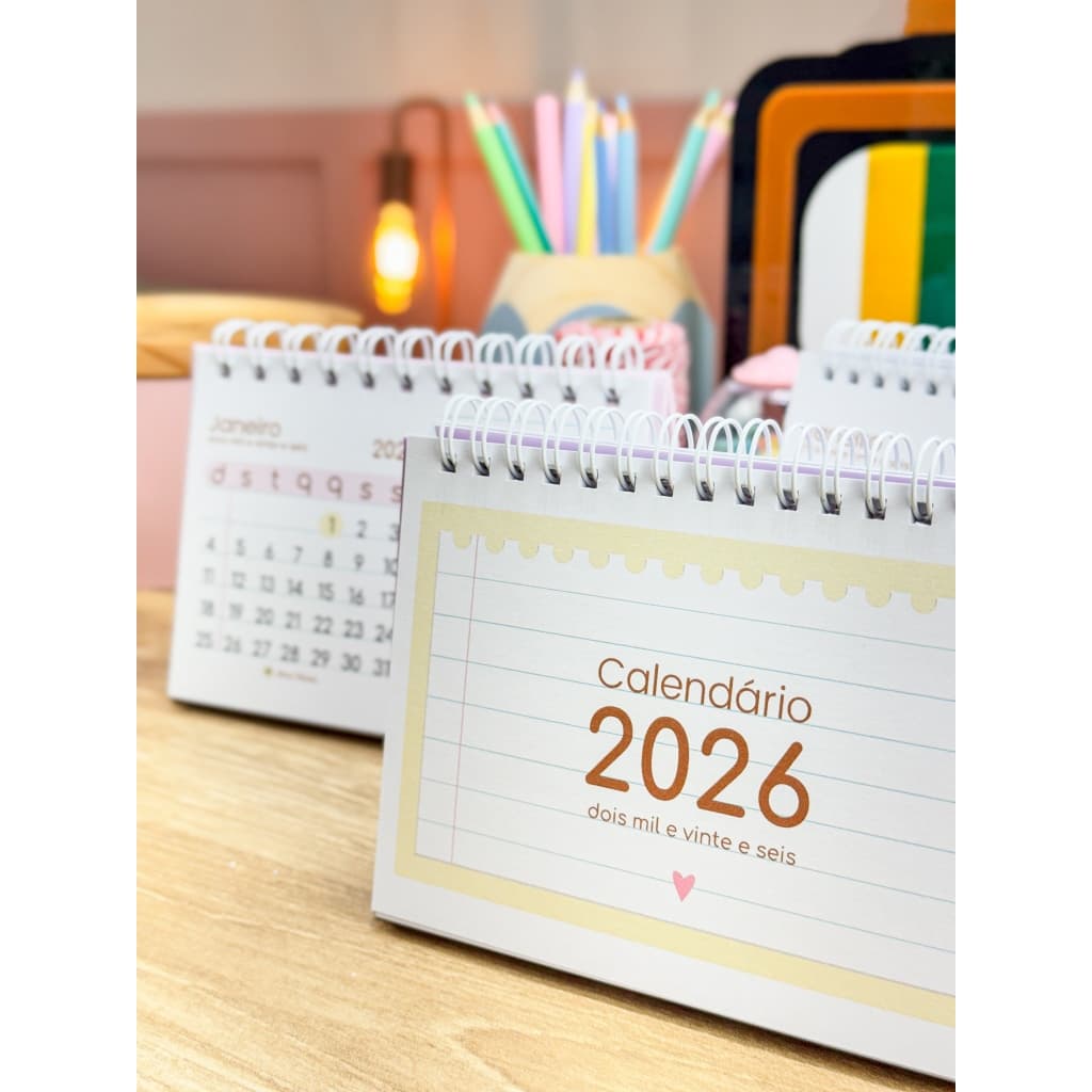 Calendário de mesa 2026