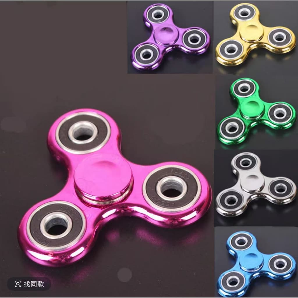 Kit 4-10 Hand Spinner Giro Giratorio Anti Stress Ansiedade C/rolamentos Laterais Sem Luz