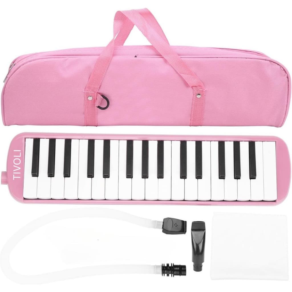 Escaleta Melódica Tivoli Rosa 32 Teclas com Estojo e Bocal – Instrumento Escolar