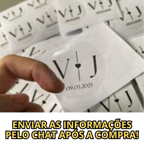 100 Adesivos Transparente Personalizado Casamento Iniciais Noivo, Adesivo Casamento, Noivado, Namoro
