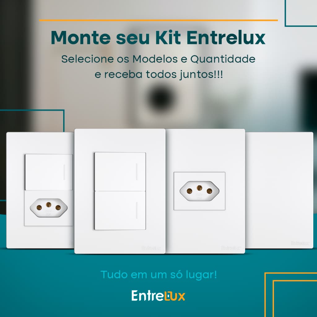 Conjunto Interruptor 10A e Tomadas 10A 20A - Simples e Paralelo 110v 250v 4x2