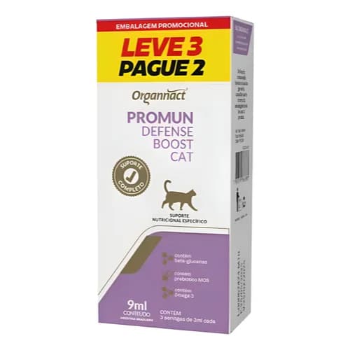 Kit 3 Promun Defense Boost Cat 3ml Combo Leve 3 Pague 2 Promoção Organnact