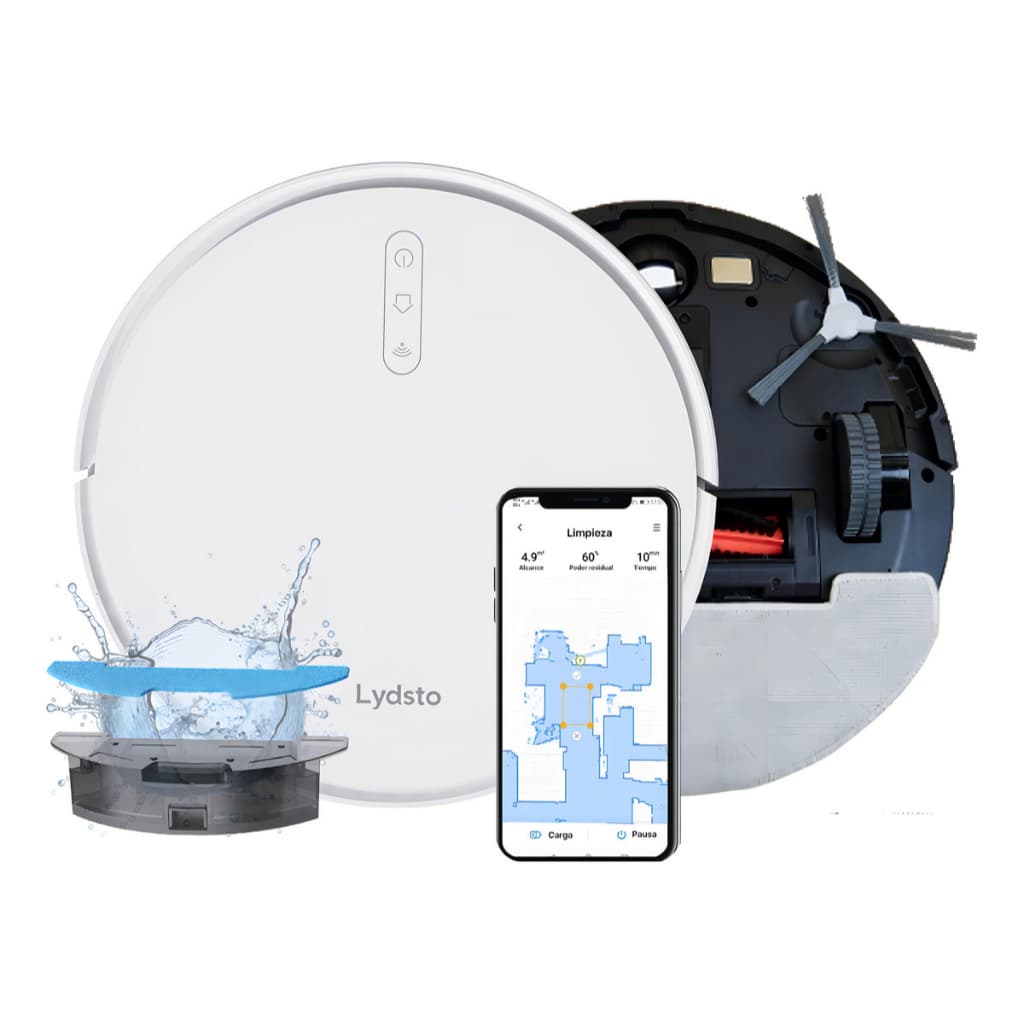 Robô Aspirador de Pó 3-em-1 Lydsto G1 Inteligente para Limpeza e Recarga Automática Varre Aspira e Passa Pano Bivolt