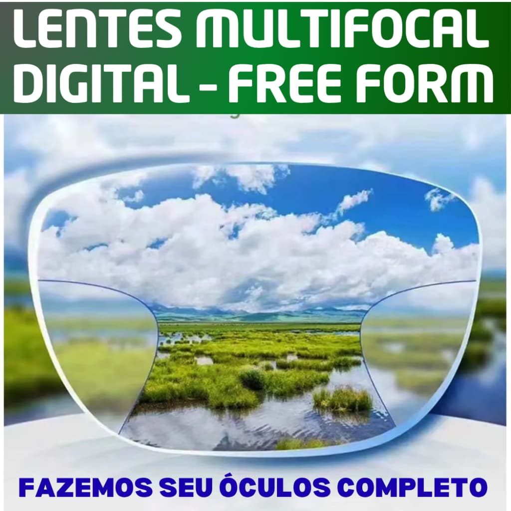 Par Lentes Multifocal Digital FreeForm para grau óculos miopia hipermetropia astigmatismo presbiopia