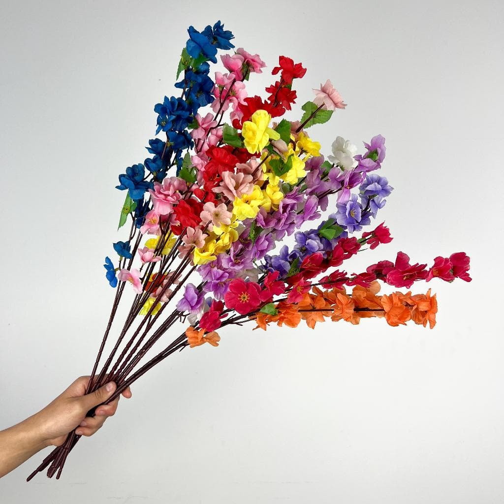 10 a 40 Buquê De Flores De Cerejeira Artificial, Flor Pessegueiro, Estilo oriental Decoração 65CM -A-504