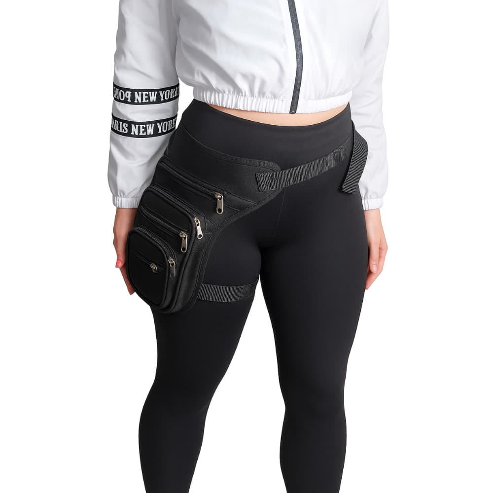 Pochete Tática Unisex de perna 5 bolsos trabalho moto atendente dia a dia