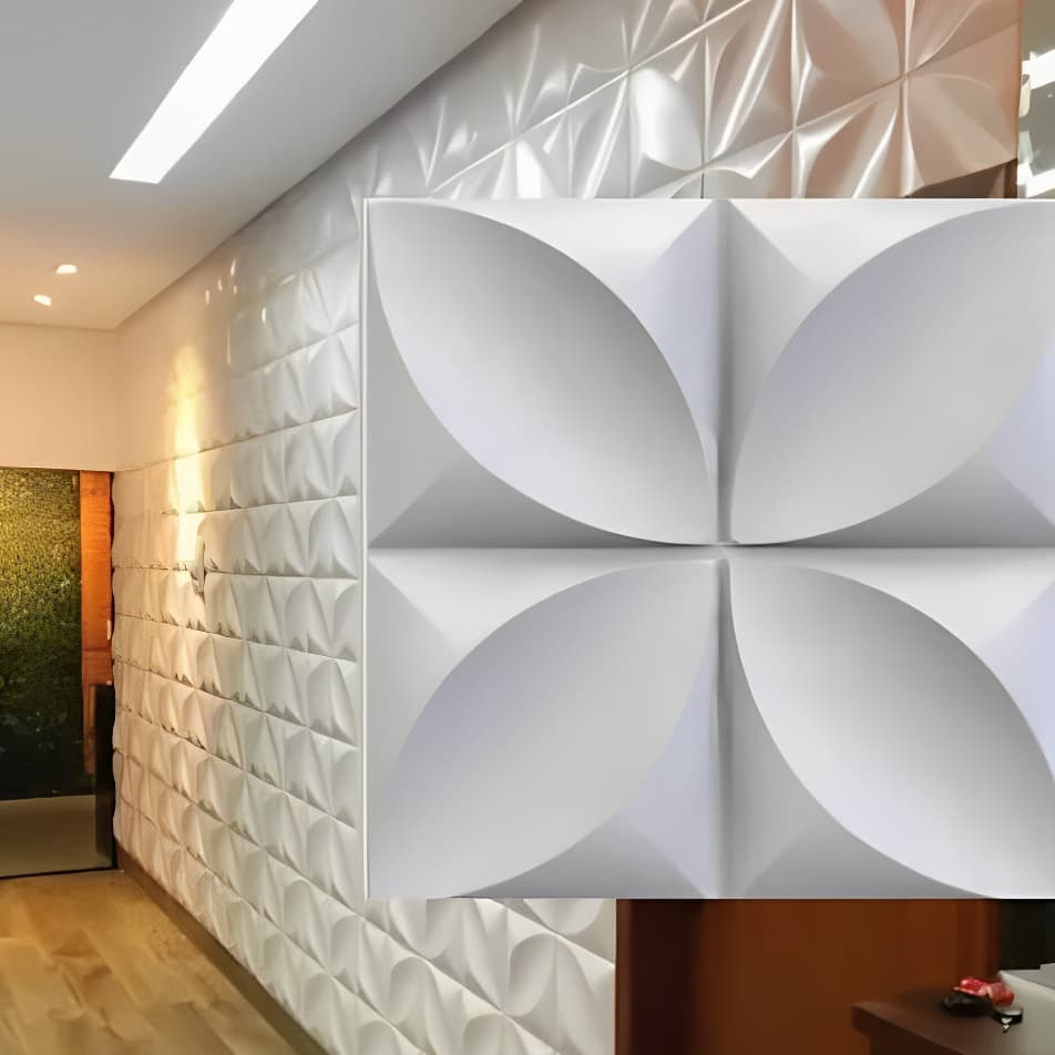 Kit Placas 3D PVC para Parede - Auto Relevo - 25x25cm