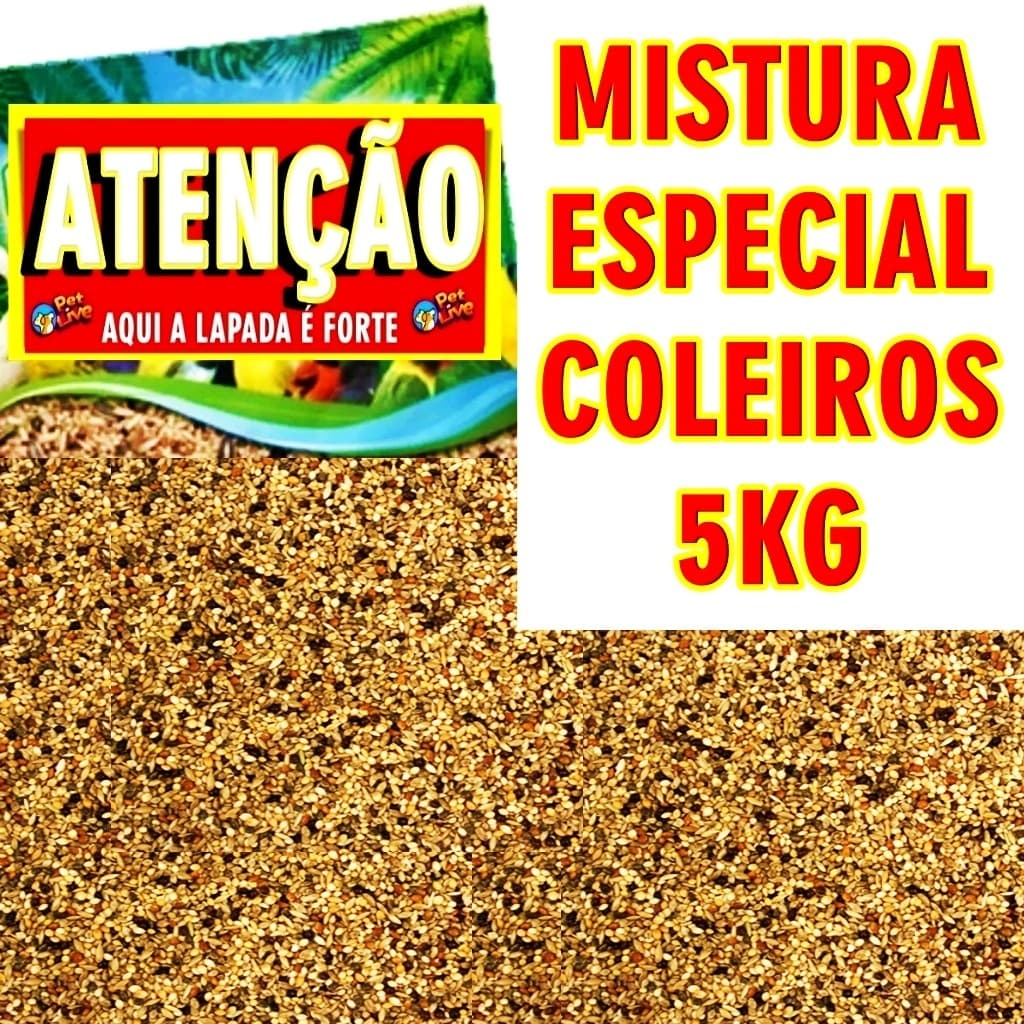 Mistura Para Coleiro e Canário Da Terra Premium Especial 5kg Mistura Para Coleiro