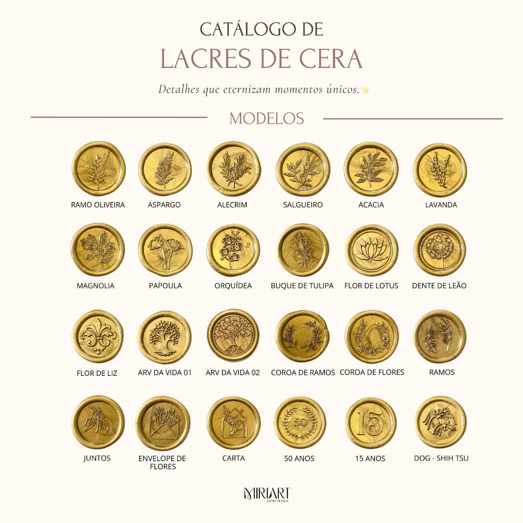 Lacre de Cera para convite de Casamento com adesivo dupla face