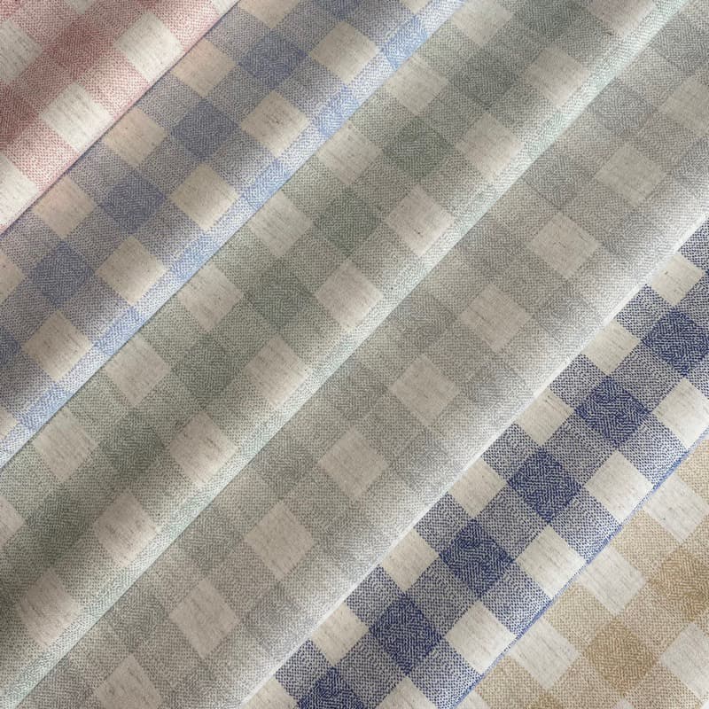 Tecido Xadrez Linho Misto de Algodão Xadrez Decoração • Moda 1,50 de largura