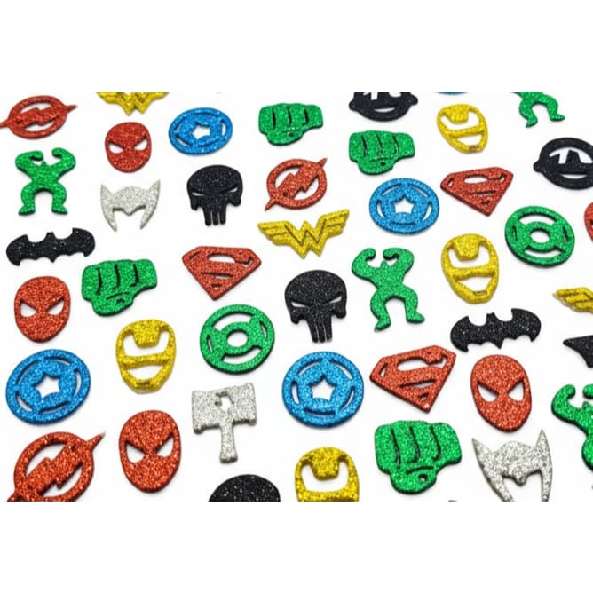 100 Adesivos Pet Coleção Mini Heróis Lacinhos Eva Petshop Banho e Tosa Cães e Gatos