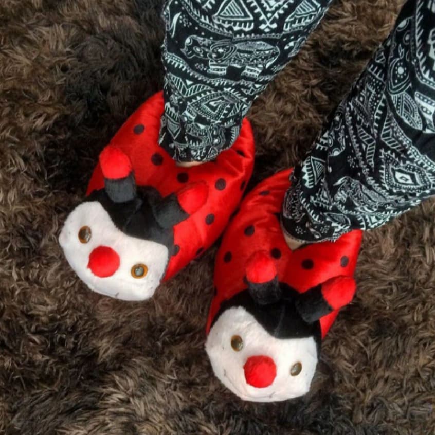 PANTUFA  JOANINHA MODA FOFA ADULTO OU INFANTIL INVERNO 2025