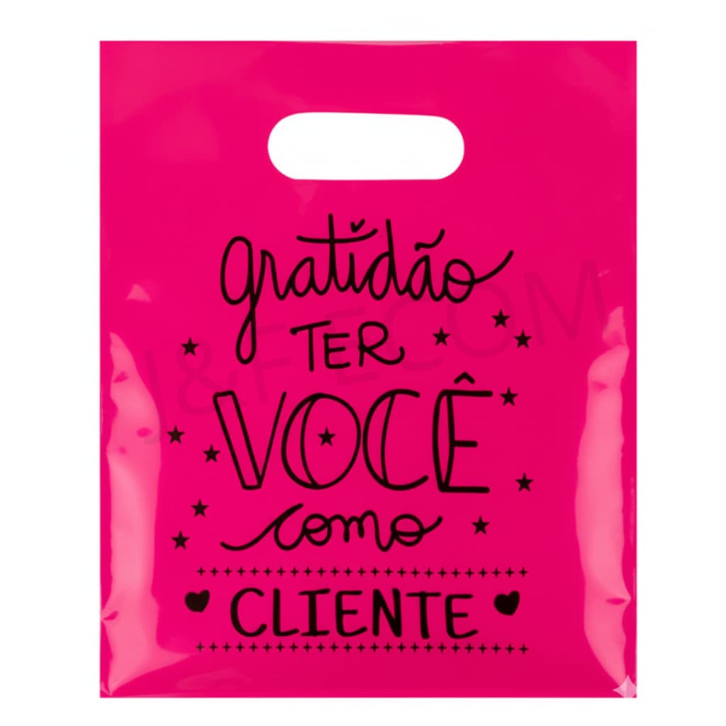 Sacola Plástica Com Frase Personalizada 16x20 20x30 30x40 40x50 50UN Boca de Palhaço