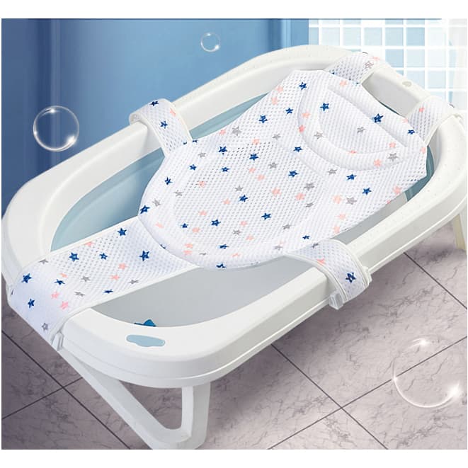 Rede de banho para bebês recém nascido suporte reclinável Antiderrapante rede protetora banheira