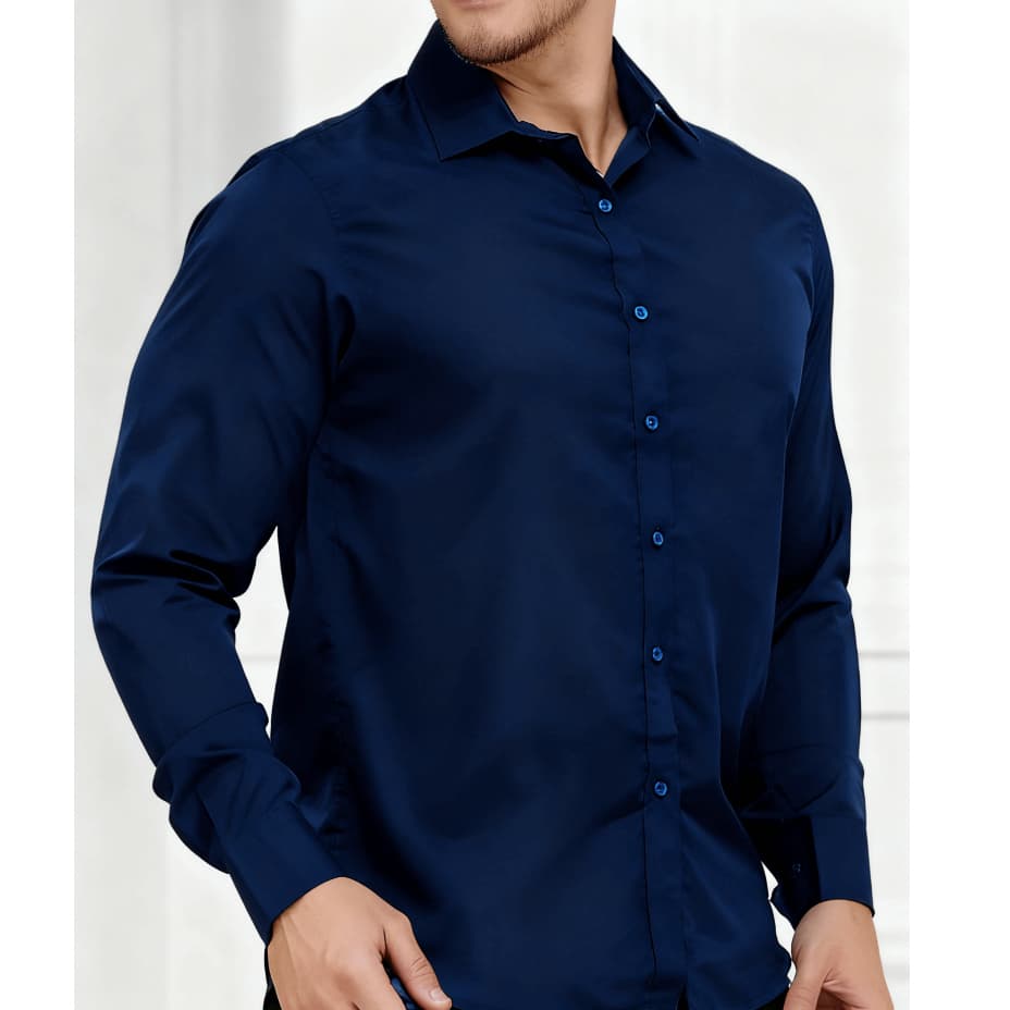 Camisa Masculina Slim Fit Manga Comprida ,que não  amassa