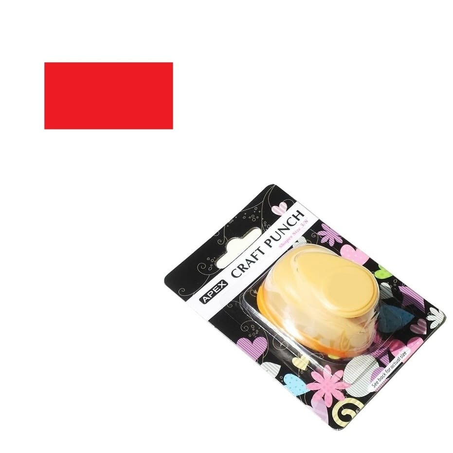 Mini Furador Scrapbook Para Papel Retangulo Liso 1,5cm