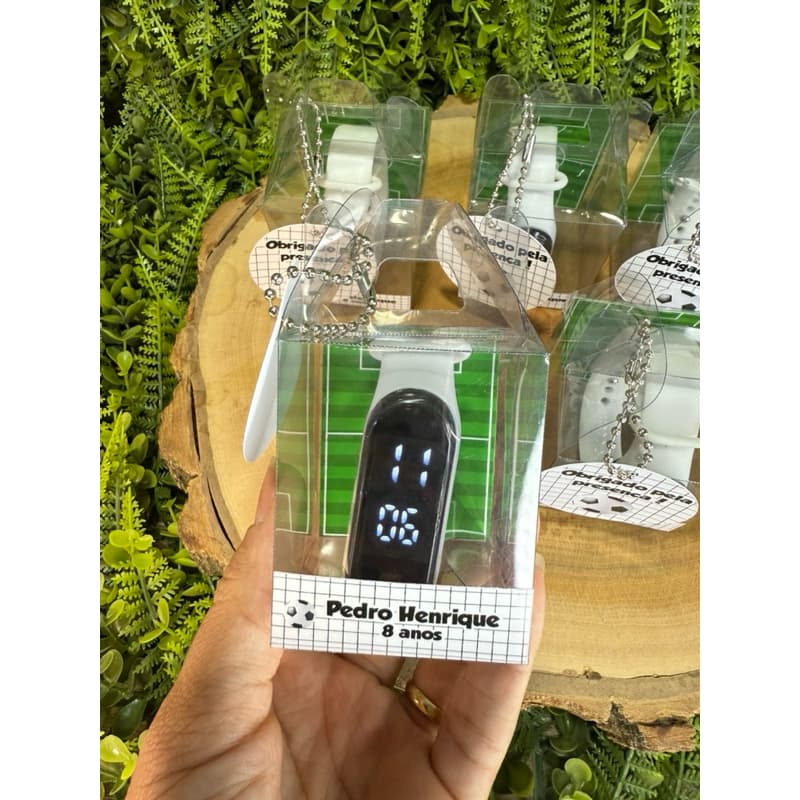 Relogio digital infantil com caixa personalizada