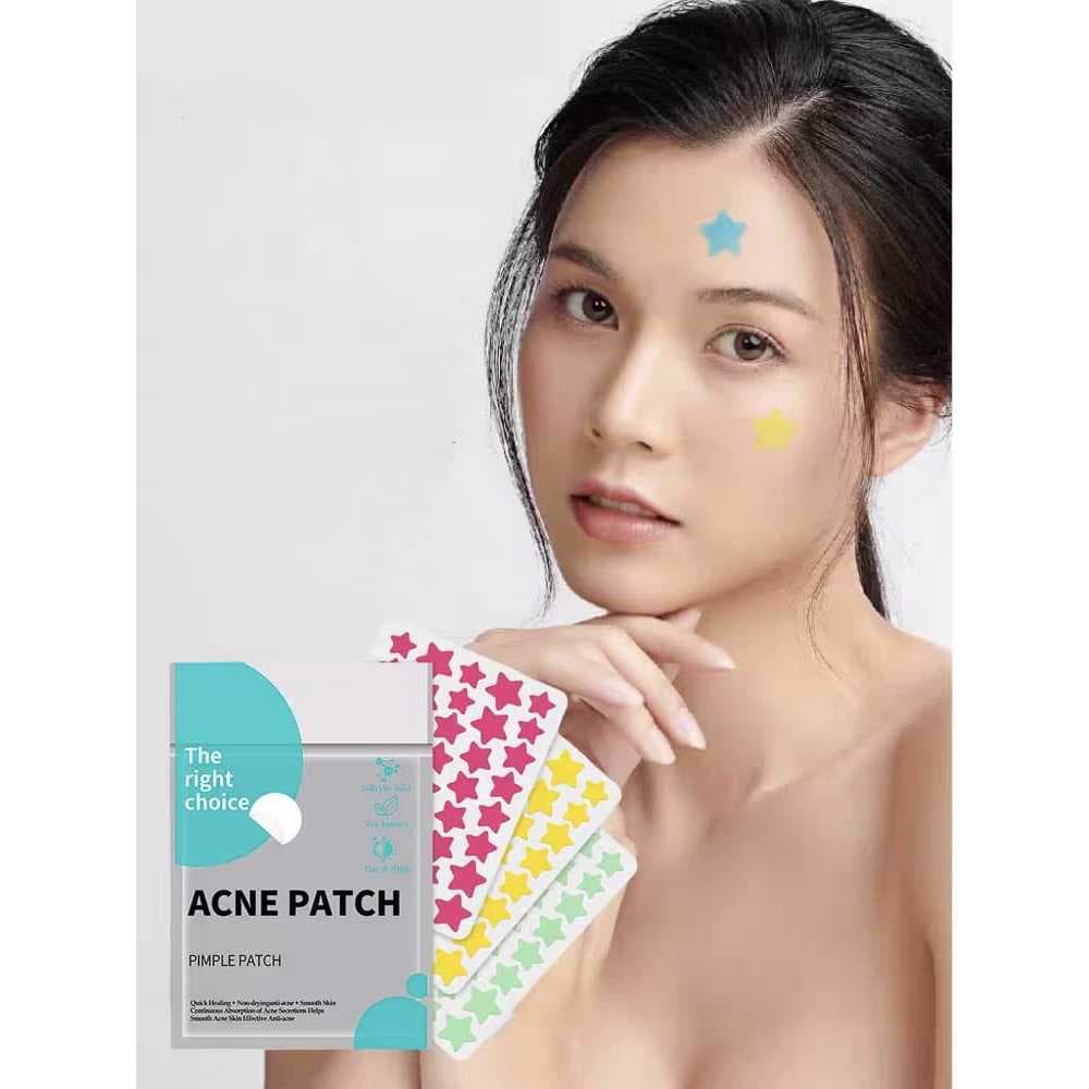 Kit 200 unidades Adesivo Estrela para Tratamento de Acne Unissex Todos os Tipos de Pele Remoção de Acne