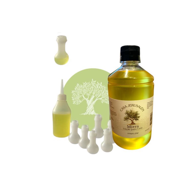 Kit Óleo de Unção com Frascos – Escolha 500ml + 100 Frascos ou 250ml + 50 Frascos + Bisnaga
