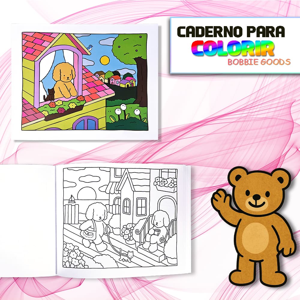 🖌️ Kit Artista: Caderno Ursinho Fofo + 24 Canetas TOUCH 2 Pontas 🎨 Papel Canson 200g p/ Desenho Profissional