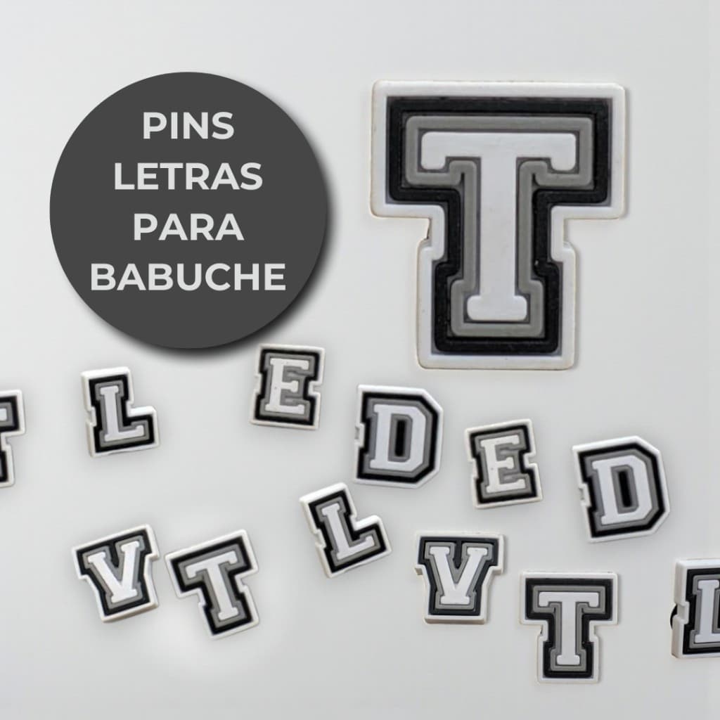Pins Para Babuche | Letras Emborrachadas Personalizadas