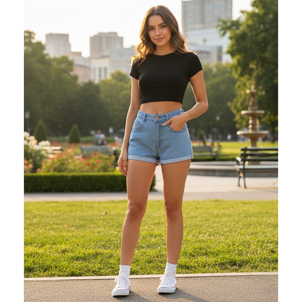 Shorts Jeans Feminino  Short Bermuda
