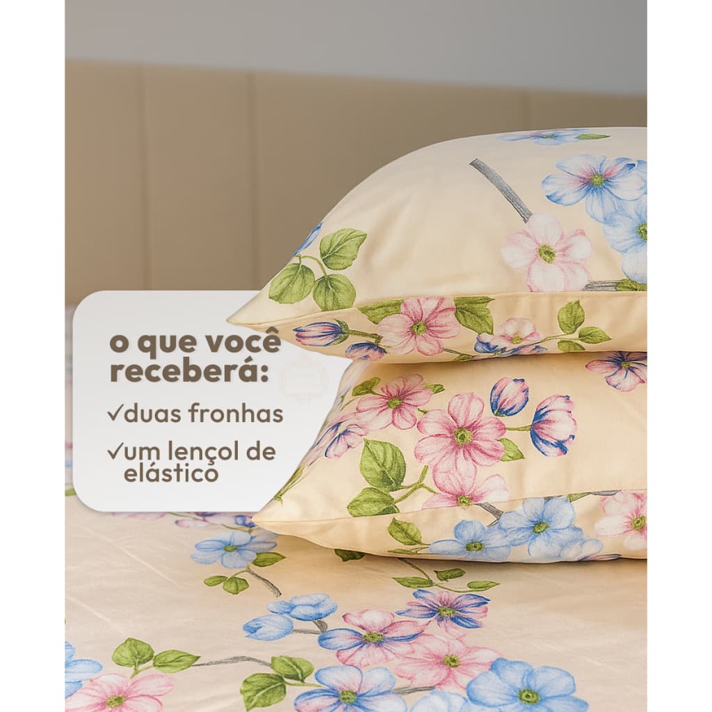 Kit Jogo de Lençol Microfibra Estampado Cama Solteiro / Casal / Queen / King