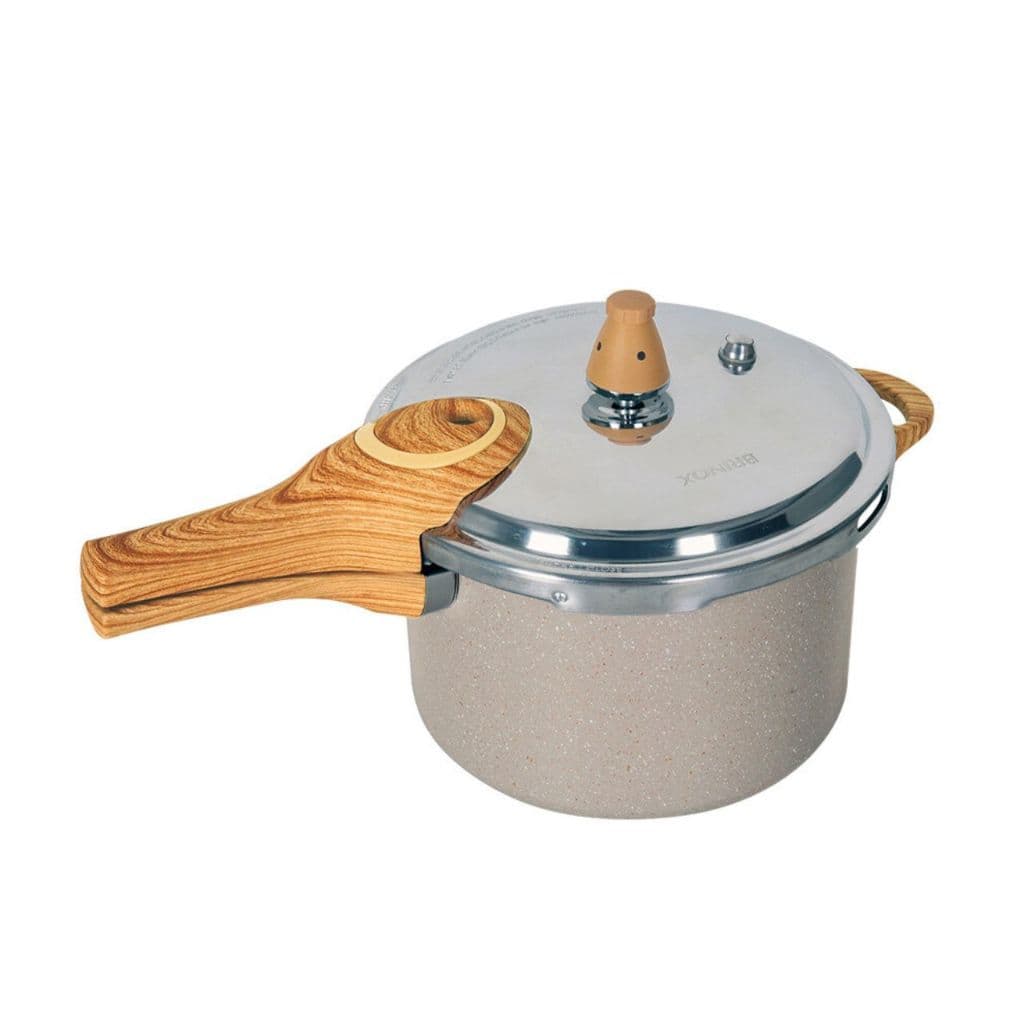 Panela de Pressão Brinox Ceramic Life Pressure Indução 4,2L Cor Areia - Antiaderente Cerâmico