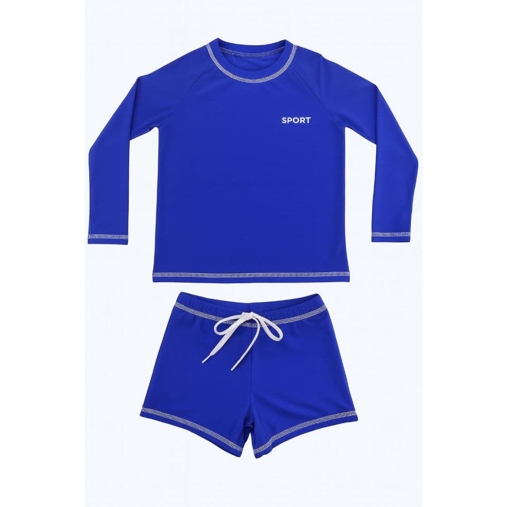 Conjunto Menino, Sunga Infantil Juvenil com Forro Duplo + Camisa Proteção UV  Verão