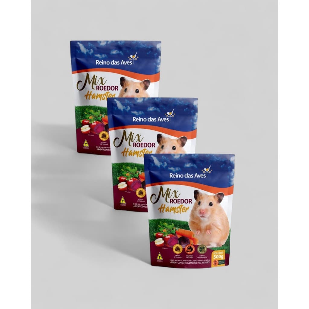 KIT 3 HAMSTER GOLD MIX 500G